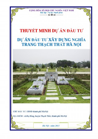 Dự án đầu tư xây dựng nghĩa trang Hà Nội